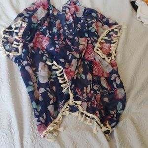 Floral Tassel Kimono